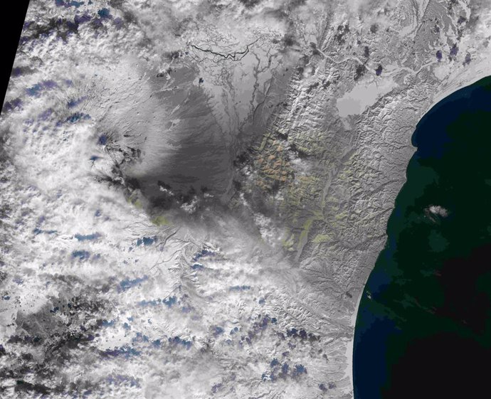 April 11, 2023, Kamchatka, Russian Federation: The Kamchatka Volcanic Eruption Response Team (KVERT) reported two major explosive eruptions on the Russian peninsular within the same week. This happened in mid-April 2023, when both the Bezymianny and Shi