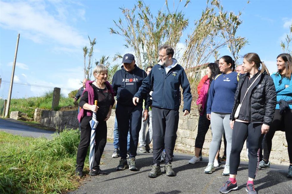 Rajoy participa en una 'andaina' en Sanxenxo.