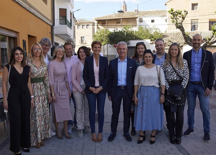 María Chivite en la presentación de la candidatura del PSN al Ayuntamiento de Arguedas.