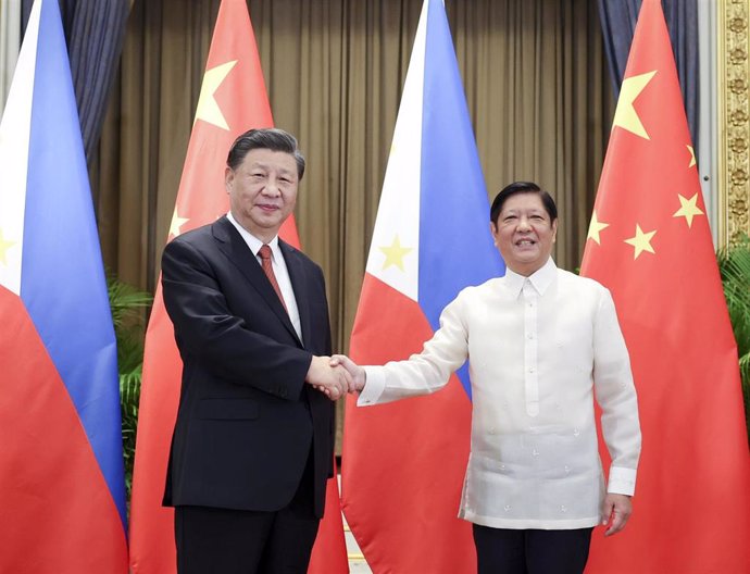 Archivo - Xi Jinping y Ferdinand Marcos Jr. 