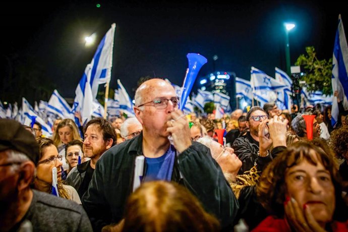 Protesta contra la reforma judicial de Netanyahu 