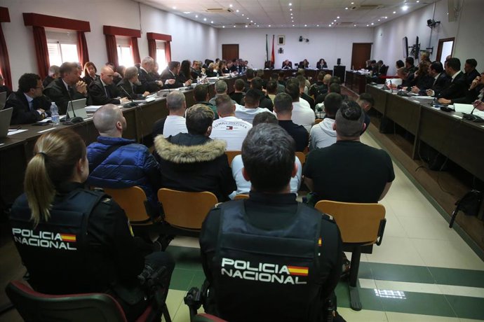 Sala de la Audiencia de Algeciras el primer día del macrojuicio contra el clan de Los Castañas.