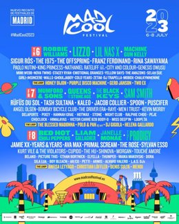 Archivo - Cartel completo del Mad Cool 2023