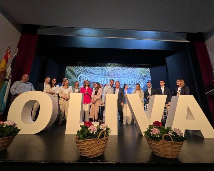 El secretario general del PP de Sevilla, José Ricardo García, en la presentación de Jose Manuel Oliva como candidato 'popular' a la Alcaldía de El Cuervo.