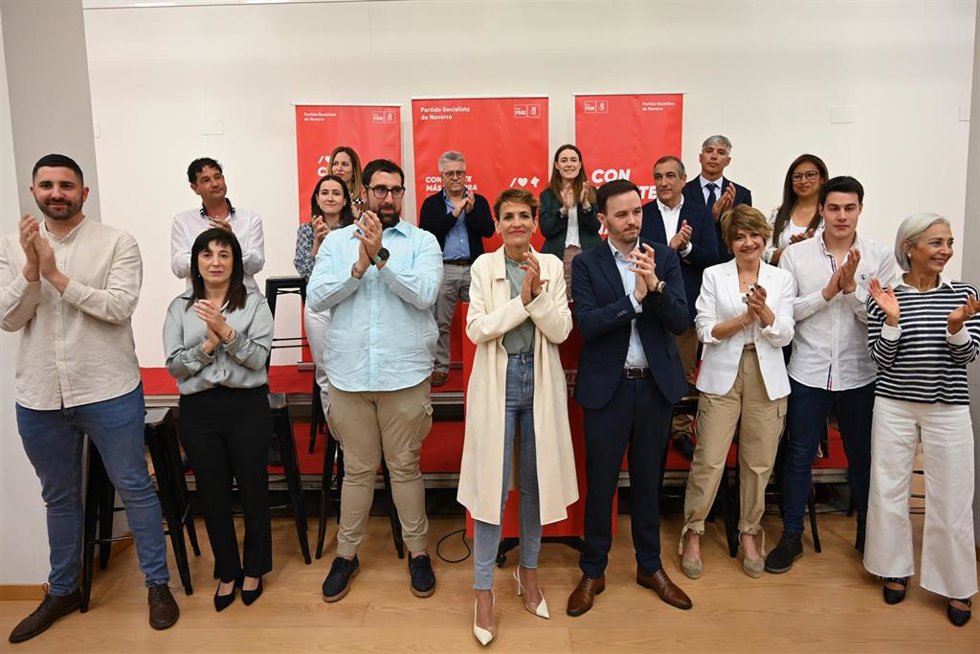 María Chivite en el acto de presentación de la candiatura socialista al Ayuntamiento de Cintruénigo.