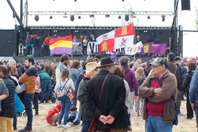 Ambiente en Villalar de los Comuneros (Valladolid) este domingo