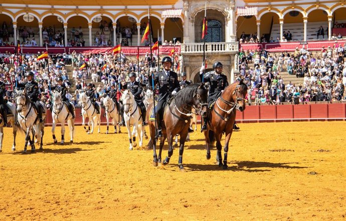 Exhibición de Enganches en la Plaza de Toros de la Maestranza de Sevilla.