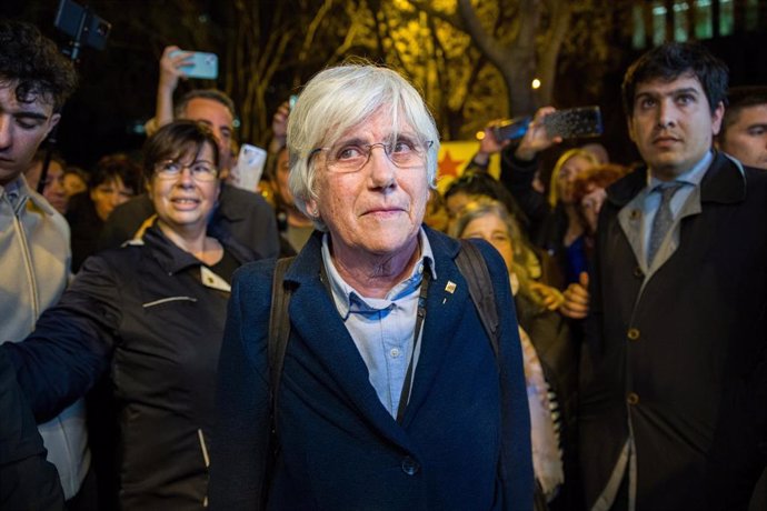 Clara Ponsatí sale en libertad provisional de la Ciutat de la Justícia, a 28 de marzo de 2023