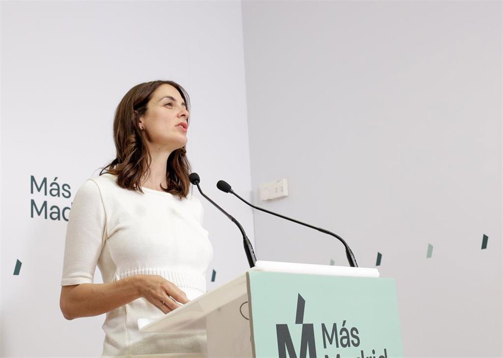 Archivo - La candidata de Más Madrid a la Alcaldía, Rita Maestre, en rueda de prensa