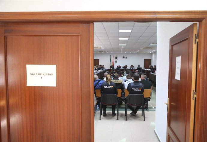Sala de la Audiencia de Algeciras el primer día de juicio contra el clan de Los Castañas.