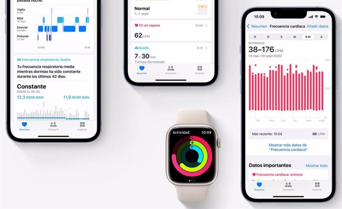 Interfaz de la aplicación Apple Health