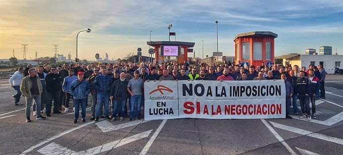 Protesta de los trabajadores de ArcelorMittal
