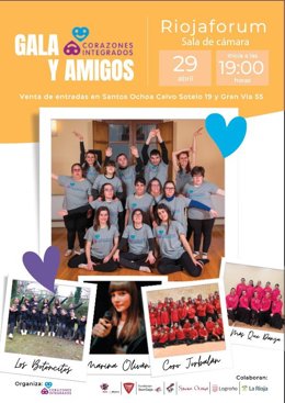 La Gala Corazones Integrados y Amigos llenará este sábado Riojaforum de música, danza, integración y superación