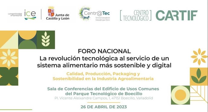 Cartif organiza este miércoles en Boecillo (Valladolid) un foro sobre la tecnología en el sistema alimentario