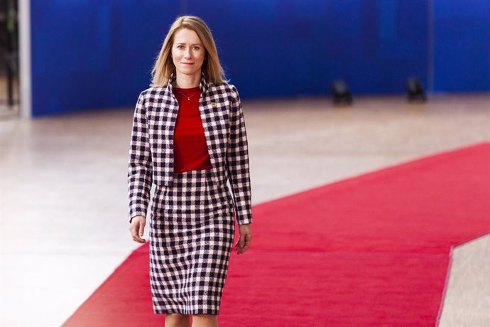 Archivo - March 23, 2023, Brussels, Belgium: Estonian Prime Minister Kaja Kallas. Arrivals of the heads of state at the EU summit
