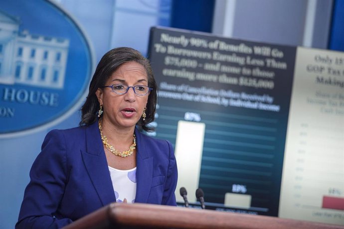 Archivo - Susan Rice, asesora de política interior en la Casa Blanca