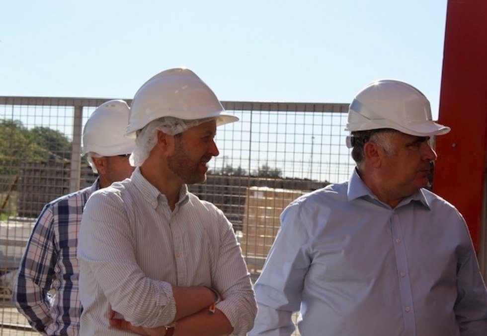 Erik Domínguez durante su visita a Antrasa