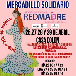Cartel de la VIII edición del Mercadillo de Trajes de Flamenca de Red Madre.