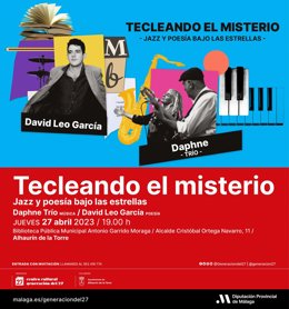 Cartel del ciclo 'Tecleando el misterio: jazz y poesía bajo las estrellas'