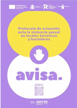 Imagen del protocolo de actuación ante casos de violencia sexual en locales turísticos y hosteleros 'Avisa'