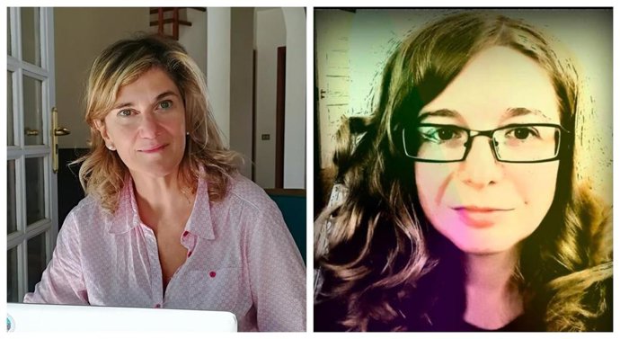 A la izquierda, la doctora del Instituto de Astrofísica de Canarias (IAC), Susana Iglesias-Groth, y a la derecha, su doctoranda de la Universidad Politécnica de Cartagena (UPCT), Martina Marin-Dobrincic