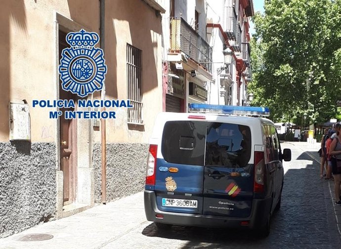 Vehículo de la Policía Nacional.