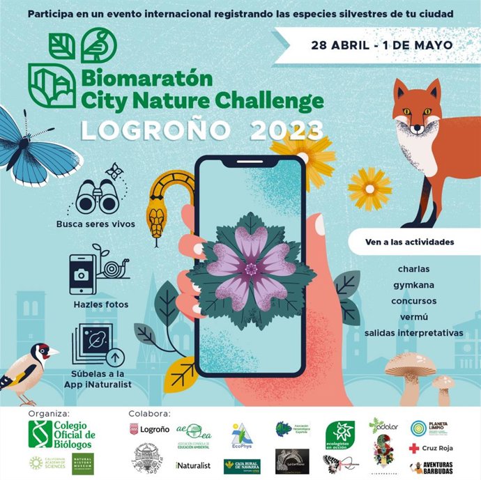 Biomaratón City Nature Challenge de Logroño
