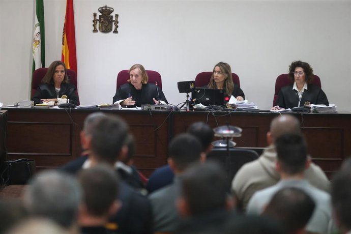 Sala de la Audiencia de Algeciras donde se celebra el macrojuicio contra el clan de Los Castañas.