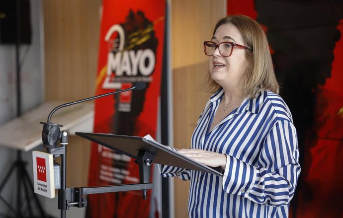 La consejera de Cultura, Turismo y Deporte, Marta Rivera de la Cruz, en la presentación de la programación del Dos de Mayo