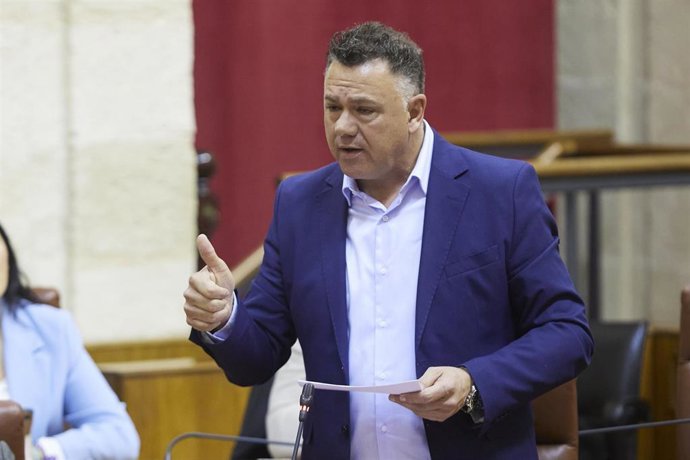 Archivo - El portavoz adjunto del Grupo Parlamentario Por Andalucía, Juan Antonio Delgado, en una foto de archivo en el Parlamento andaluz.
