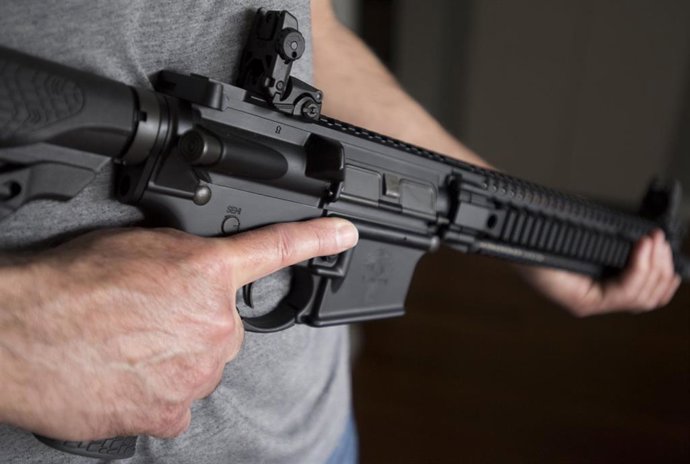 Un rifle modelo AR-15