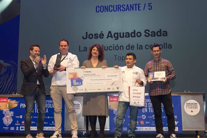 Imagen del ganador del I Concurso de España de Pincho de Verdura de Tudela