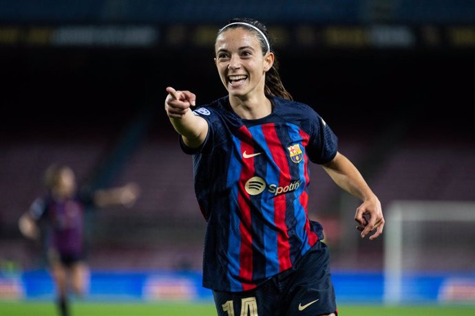 Archivo - Aitana Bonmati of FC Barcelona celebrates a goal during UEFA Women Champions League, football match played between FC Barcelona and Bayern Munich at Spotify Camp Nou on November 24, 2022 in Barcelona, Spain.