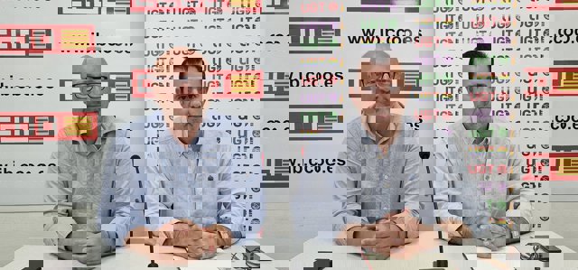 Los secretarios generales de CCOO, José Luis García, y UGT, Lorenzo Navarro, presentan las movilizaciones del 1º de mayo