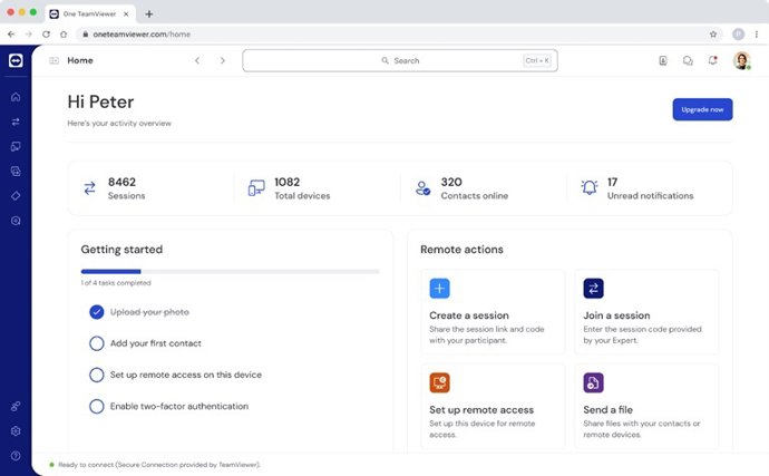 Nueva interfaz de TeamViewer Remote