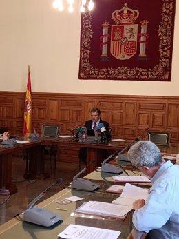 El presidente del TSJA, Lorenzo del Río, presenta la memoria anual en la Real Chancillería de Granada.