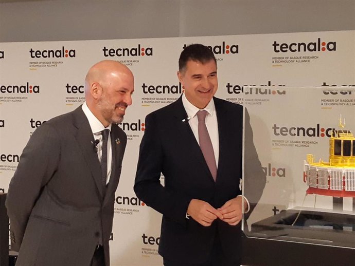El presidente de Tecnalia, Alex Belaustegi, y el director general, Jesús Valero, presentan sus resultados de 2022 y retos para 2023 en Bilbao