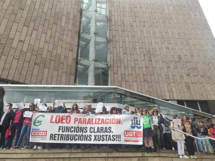 Concentración de funcionarios de la Administración de Justicia