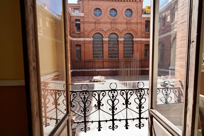 Patio de la cubierta de la segunda planta del Ayuntamiento de Valladolid.