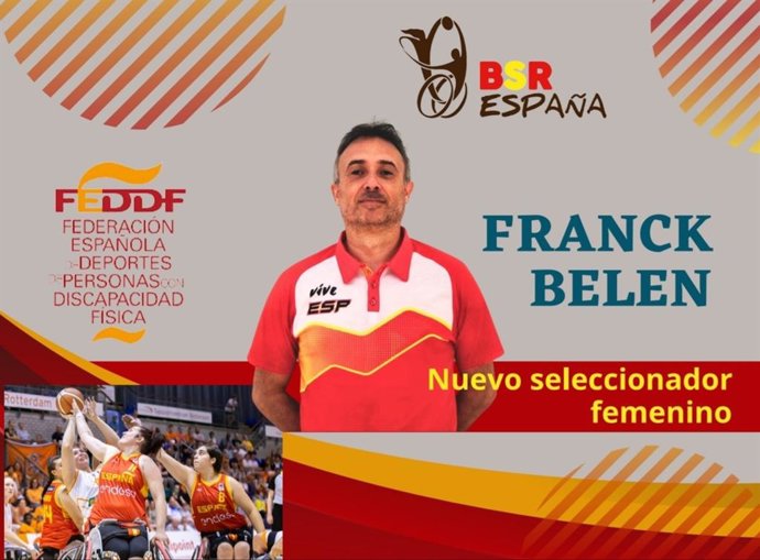 Imagen del anuncio de Franck Belen como nuevo seleccionador nacional femenino de baloncesto en silla