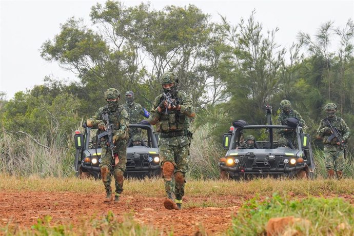 Archivo - Militares de Taiwán durante unas maniobras