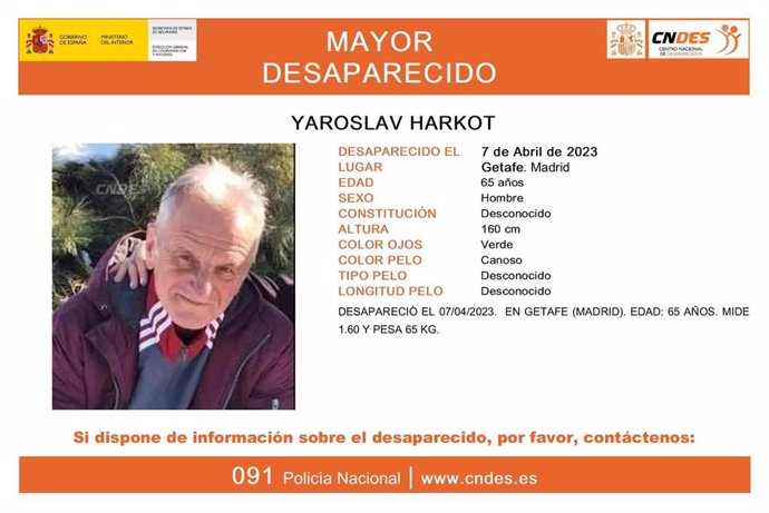 Yaroslav Harkot, desaparecido en Getafe