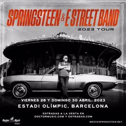 Archivo - Cartel de los conciertos de Bruce Springsteen en Barcelona
