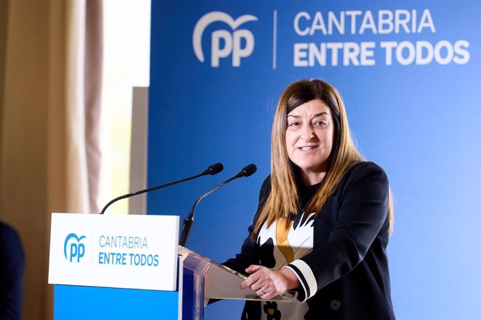 La presidenta del PP de Cantabria y candidata autonómica, María José Sáenz de Buruaga