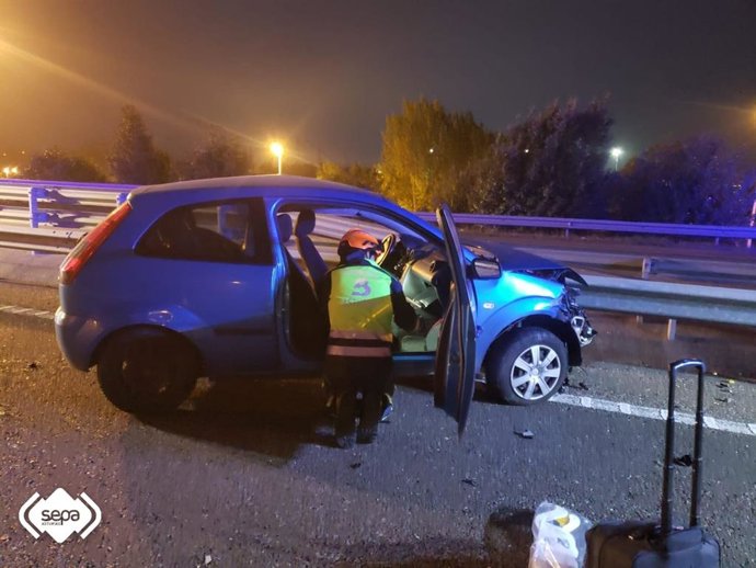 Vehículo siniestrado.