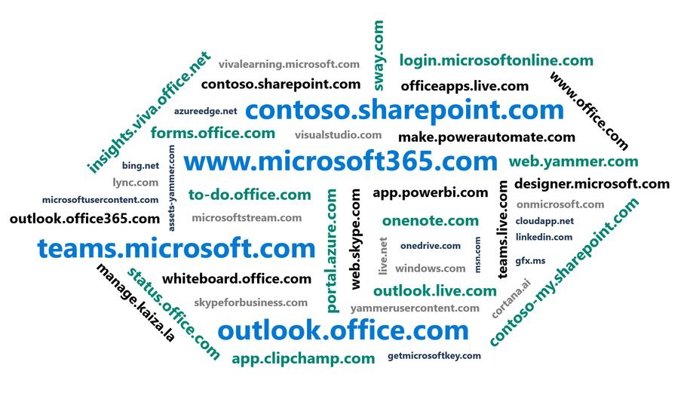 Dominios de los servicios de Microsoft 365