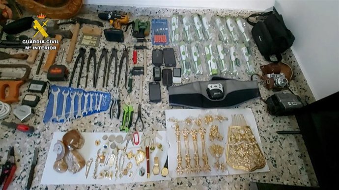 Material intervenido en la operación