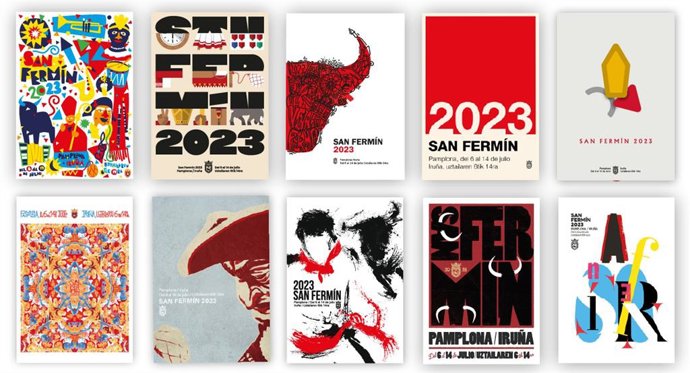 Los diez carteles seleccionados.