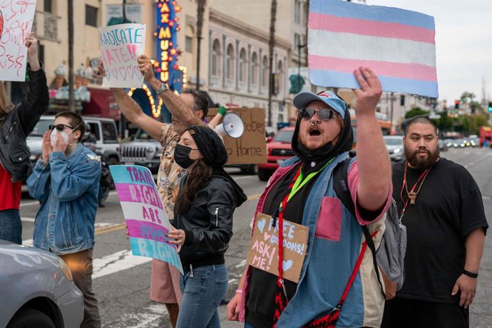 Imagen de archivo de una protesta a favor de los derechos de la población trans.