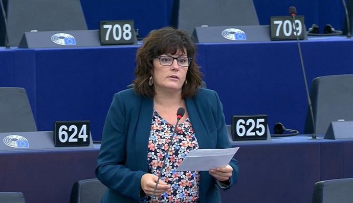 Archivo - La eurodiputada aragonesa Isabel García Muñoz (PSOE).